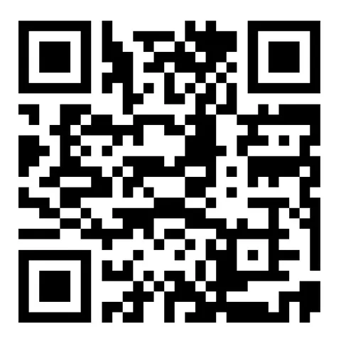 QR-Code auf weißem Hintergrund.